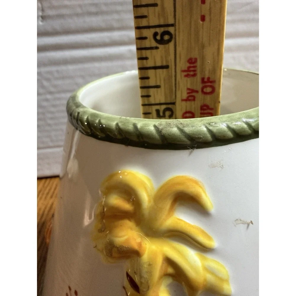 Candle Topper Shade Ceramic Fall Autumn Pumpkin Corn Stalk Home Or Office